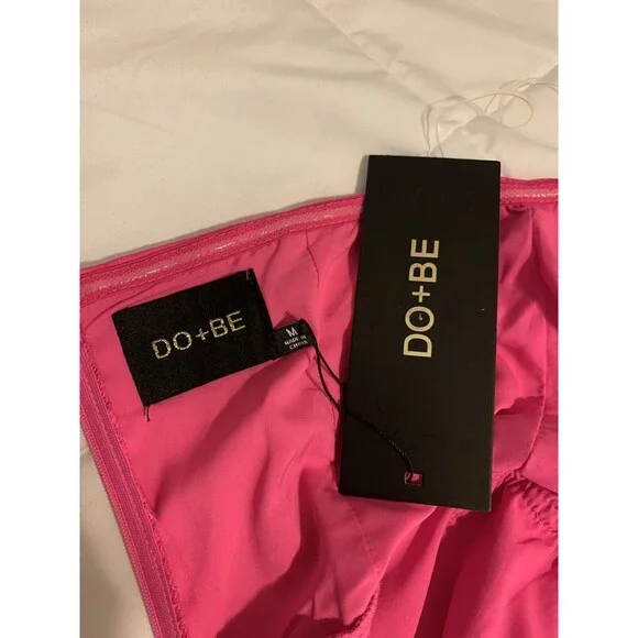 Do+Be Womens Pink Wrap Strapless Cocktail Party Dress medium Barbie Sexy Brunch - Picture 8 of 12